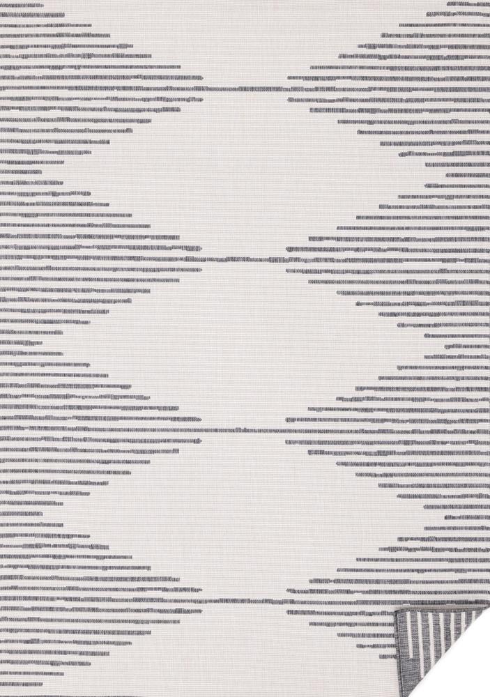 Kalora Interiors - Bristol Grey Cream Pointing Triangles Reversible Rug, 53in x 77in - 5620/0010 160230 veiw 1