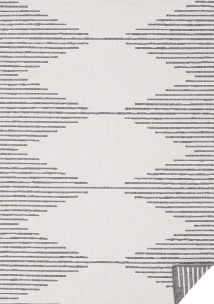 Kalora Interiors - Bristol Grey Cream Pointing Triangles Reversible Rug, 53in x 77in - 5620/0010 160230 veiw 1