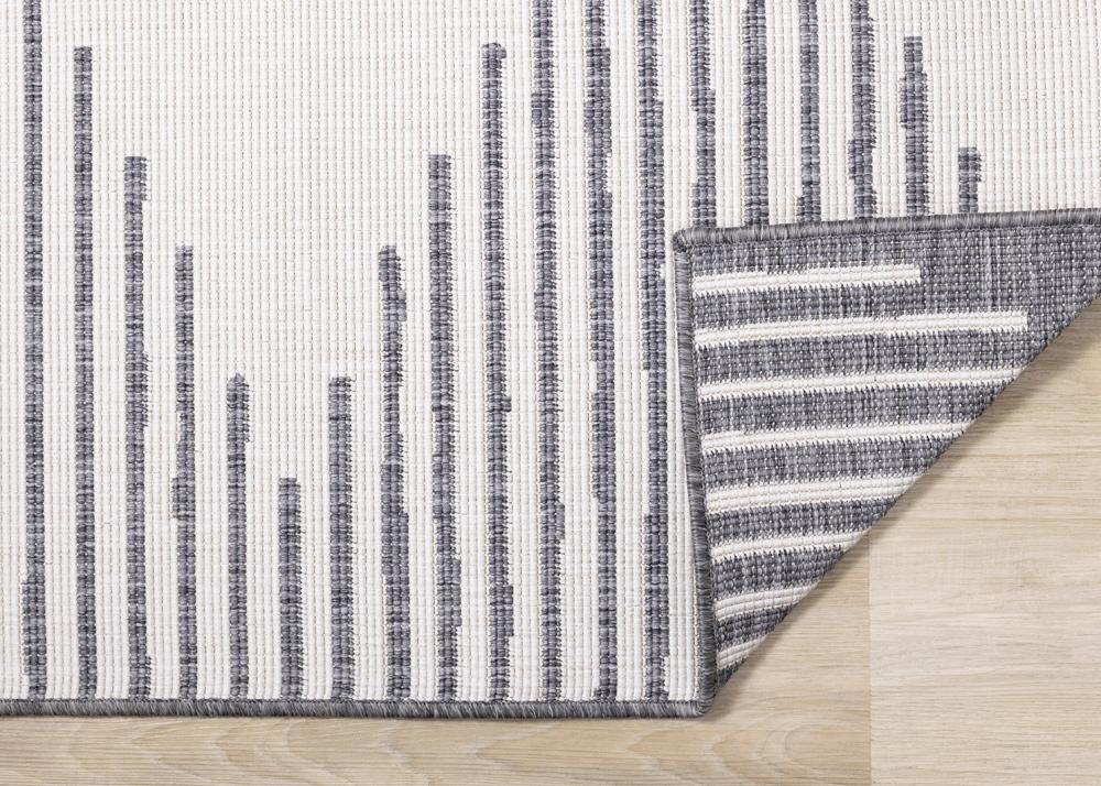 Kalora Interiors - Bristol Grey Cream Pointing Triangles Reversible Rug, 53in x 77in - 5620/0010 160230 veiw 5