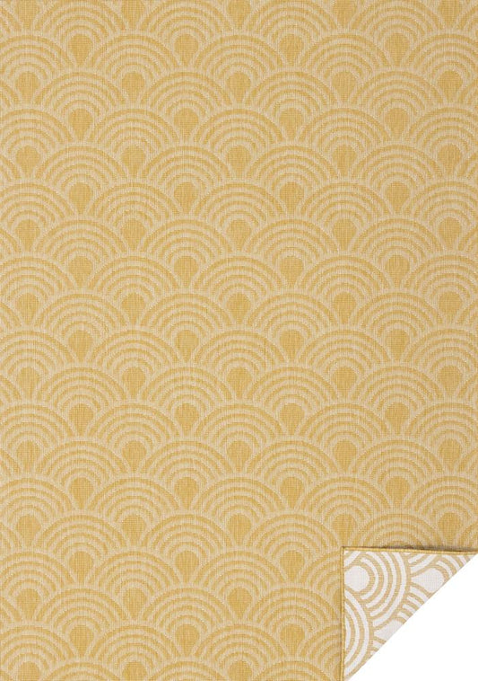 Kalora Interiors - Bristol Reversible Yellow Taupe Rainbow Arch Pattern Rug, 53in x 77in - 5695/0710 160230 veiw 1