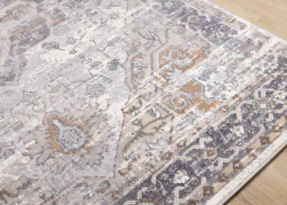 Kalora Interiors - Emory Taupe White Brown Elegant Medallion Rug, 710 x 106 - 5784/A224 240320 veiw 4
