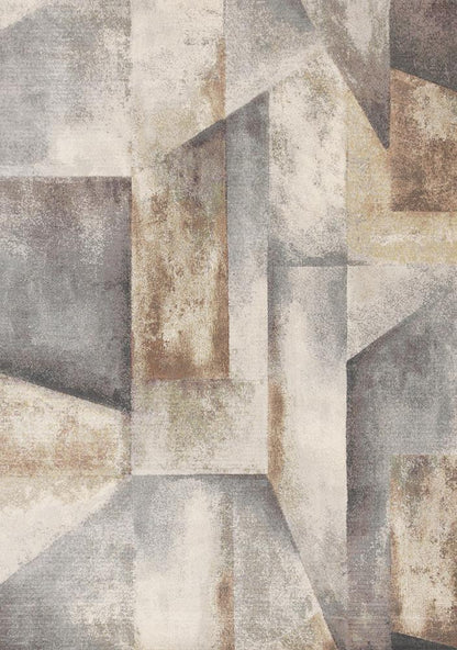 Kalora Interiors - Aurora Multi Distressed Geometric Design Rug, 710in x 1010in - 63694/6747 240330 veiw 1