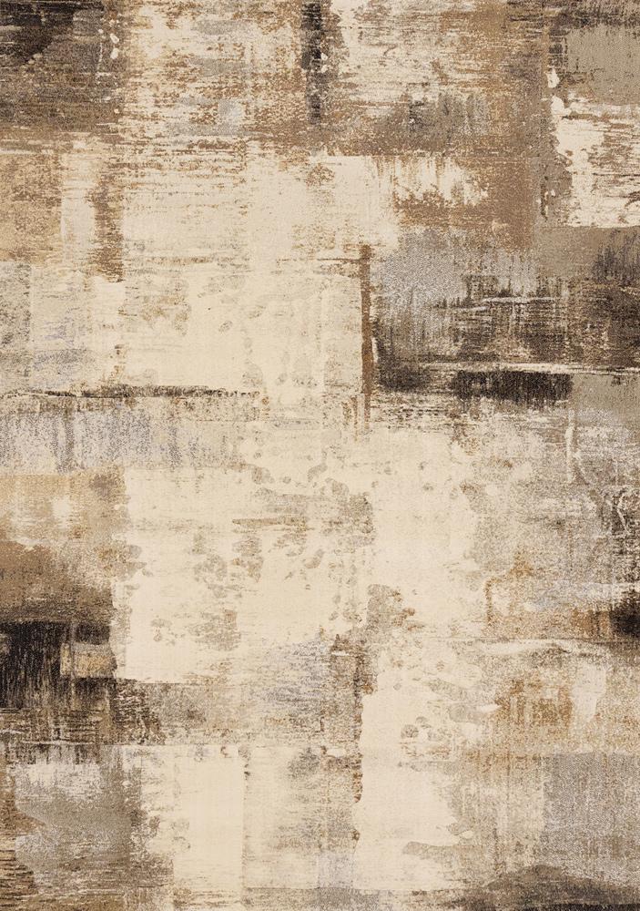 Kalora Interiors - Aurora Cream Brown Black Distressed Rug, 710in x 1010in - 63723/6282 240330 veiw 1