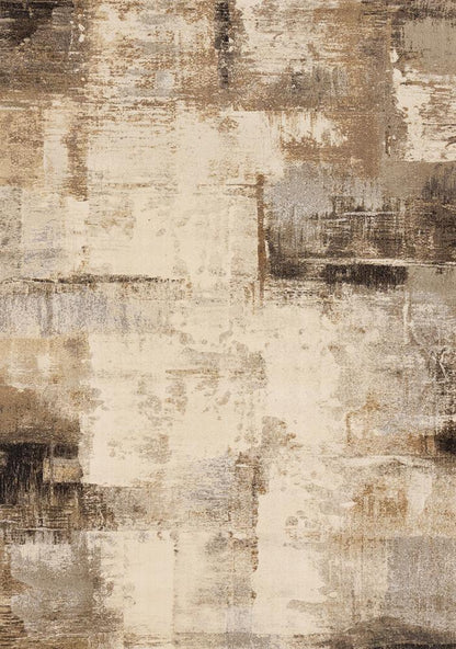 Kalora Interiors - Aurora Cream Brown Black Distressed Rug, 710in x 1010in - 63723/6282 240330 veiw 1