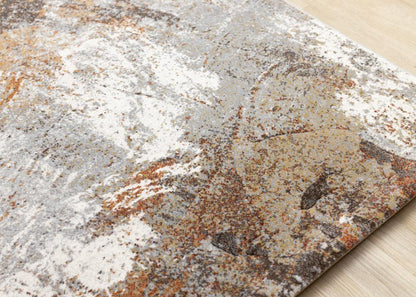 Kalora Interiors - Aurora Grey Orange White Distressed Abstract Rug, 710in x 1010in - 63825/9248 240330 veiw 4