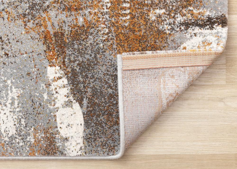 Kalora Interiors - Aurora Grey Orange White Distressed Abstract Rug, 710in x 1010in - 63825/9248 240330 veiw 5