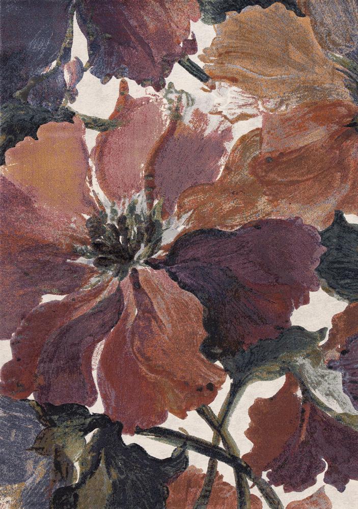 Kalora Interiors - Aurora Pink Orange Purple Floral Rug, 53in x 77in - 63834/6626 160230 veiw 1