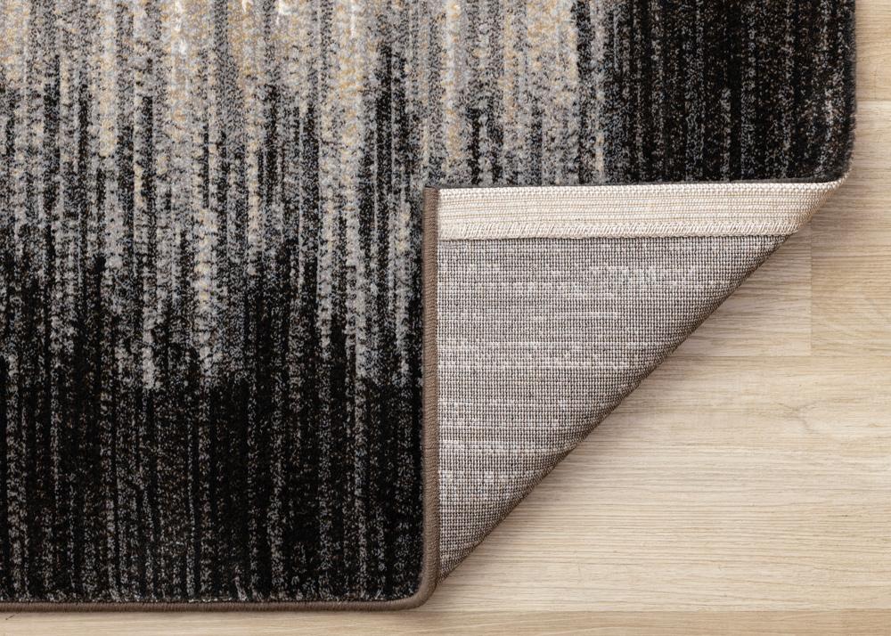 Kalora Interiors - Aurora Black Beige Distressed Sound Wave Border Rug, 53in x 77in - 63856/9293 160230 veiw 5