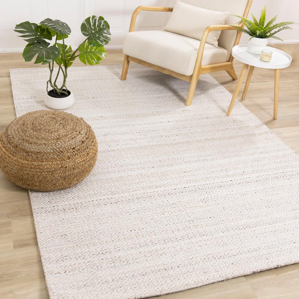 Kalora Interiors - Aspen Beige Cream Rhombus Pattern Woven Rug, 53in x 77in - 7223B 160230 veiw 2