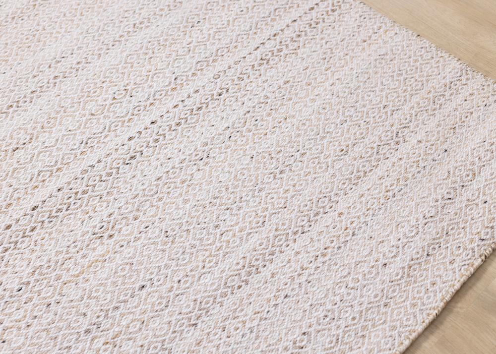 Kalora Interiors - Aspen Beige Cream Rhombus Pattern Woven Rug, 53in x 77in - 7223B 160230 veiw 4