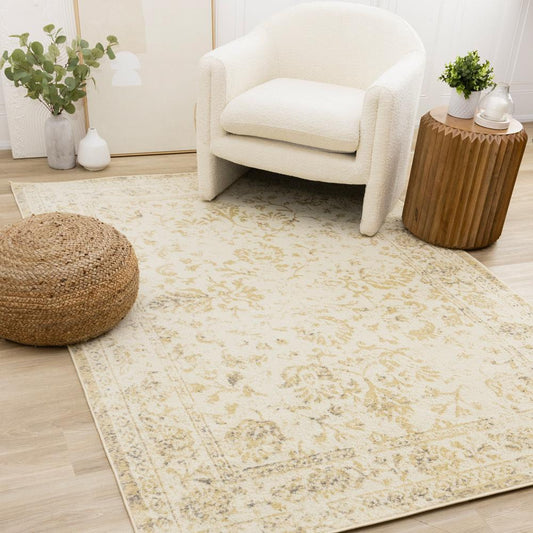 Kalora Interiors - Eclipse Cream Beige Subtle Elegant Classic Rug, 53in x 77in - A784/9355 160230 veiw 2