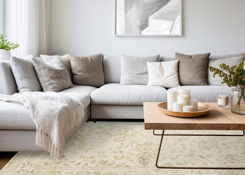 Kalora Interiors - Eclipse Cream Beige Subtle Elegant Classic Rug, 710in x 106in - A784/9355 240320 veiw 3