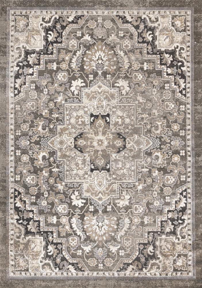 Kalora Interiors - Hayden Taupe White Beige Elegant Classic Border Rug, 710in x 106in - B206/4212 240320 veiw 1