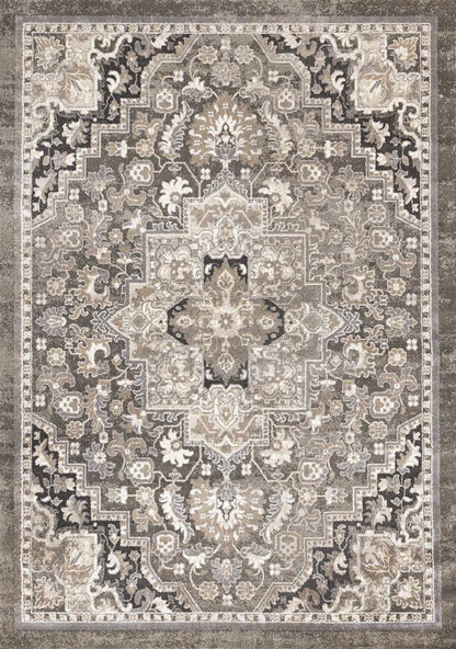 Kalora Interiors - Hayden Taupe White Beige Elegant Classic Border Rug, 710in x 106in - B206/4212 240320 veiw 1