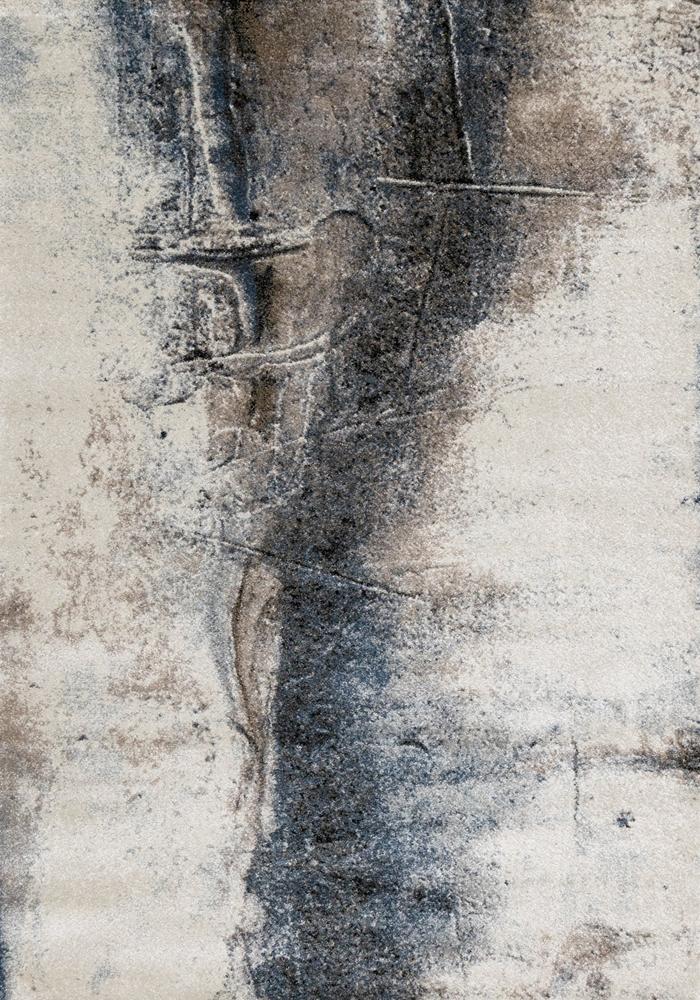 Kalora Interiors - Breeze Cream Blue Brown Urban Rift Rug, 710in x 106in - E117/7181 240320 veiw 1