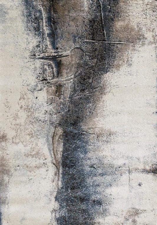 Kalora Interiors - Breeze Cream Blue Brown Urban Rift Rug, 710in x 106in - E117/7181 240320 veiw 1