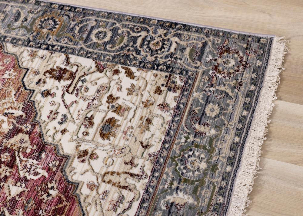 Kalora Interiors - Serene Pink Cream Blue Elaborate Border Rug, 53in x 710in - E154/0427 160240 veiw 4