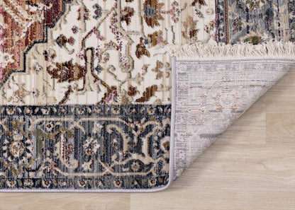 Kalora Interiors - Serene Pink Cream Blue Elaborate Border Rug, 53in x 710in - E154/0427 160240 veiw 5