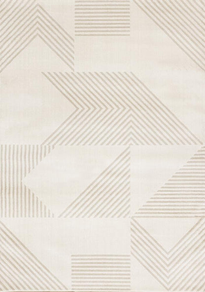 Kalora Interiors - Hayden Cream Beige Contemporary Modern Geometric Rug, 53in x 77in - E917/4161 160230 veiw 1