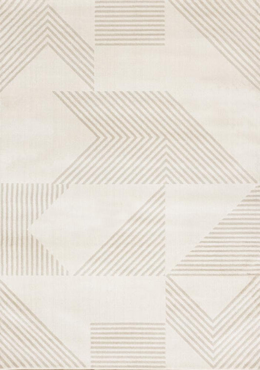 Kalora Interiors - Hayden Cream Beige Contemporary Modern Geometric Rug, 53in x 77in - E917/4161 160230 veiw 1