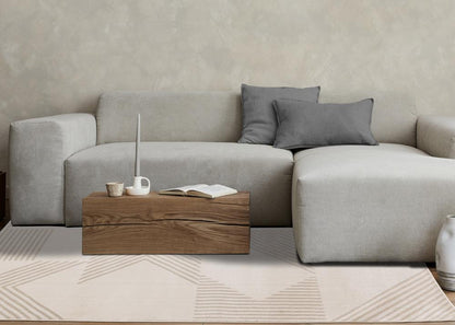 Kalora Interiors - Hayden Cream Beige Contemporary Modern Geometric Rug, 53in x 77in - E917/4161 160230 veiw 3