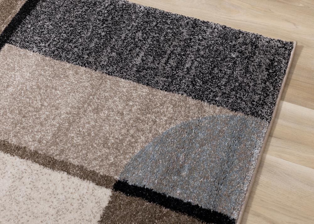 Kalora Interiors - Breeze Cream Brown Grey Geometric Shapes Rug, 53in x 77in - F276/7616 160230 veiw 4