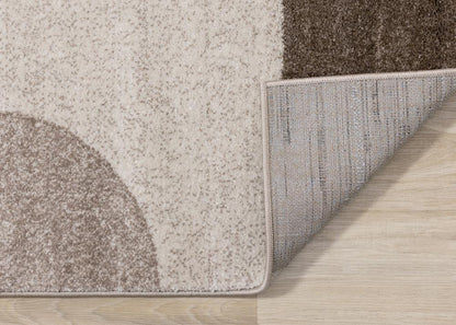 Kalora Interiors - Breeze Cream Brown Grey Geometric Shapes Rug, 53in x 77in - F276/7616 160230 veiw 5
