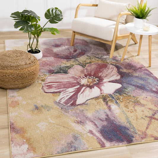 Kalora Interiors - Folio Pink Yellow Blue Poppy Rug, 710in x 106in - F829/6212 240320 veiw 2