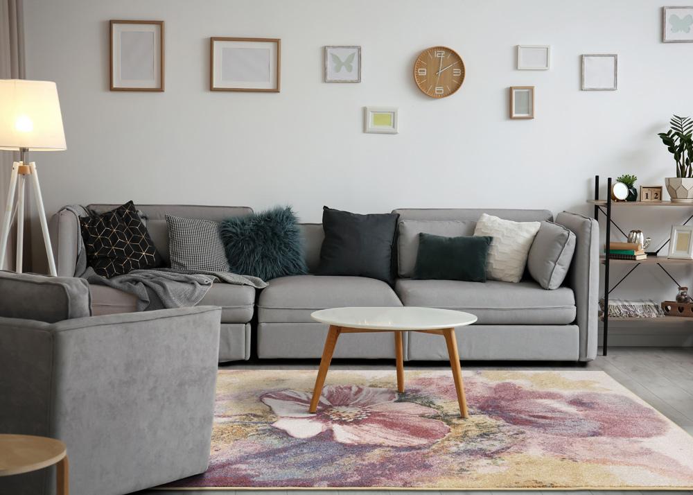 Kalora Interiors - Folio Pink Yellow Blue Poppy Rug, 710in x 106in - F829/6212 240320 veiw 3