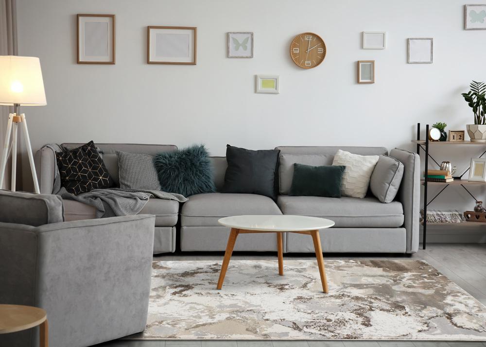 Kalora Interiors - Luca Taupe Organic Swirl Rug, 710in x 106in - G195/9464 240320 veiw 3