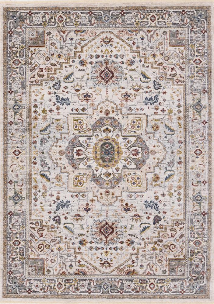 Kalora Interiors - Marisa Cream Beige Floral Medallion Rug, 710in x 102in - G390/2565 240310 veiw 1