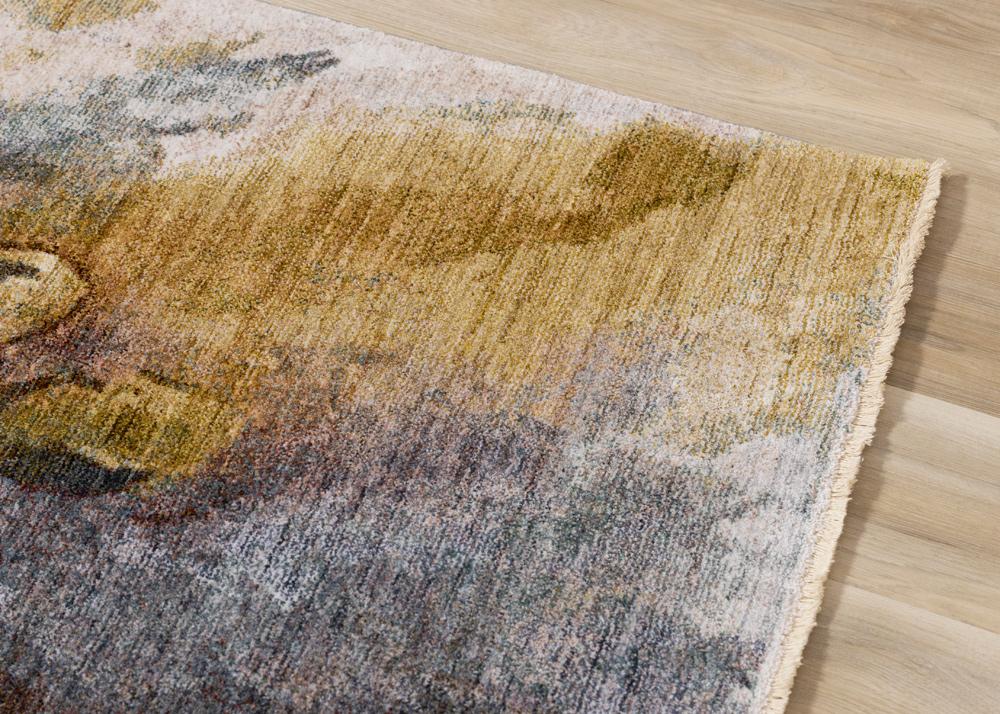 Kalora Interiors - Marisa Green Blue Cream Flower Rug, 53in x 710in - G394/2676 160240 veiw 4