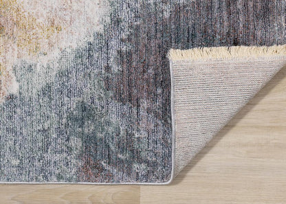 Kalora Interiors - Marisa Green Blue Cream Flower Rug, 710in x 102in - G394/2676 240310 veiw 5