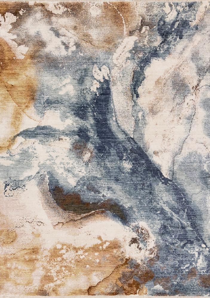 Kalora Interiors - Marisa Blue Orange White Granite Swirl Rug, 53in x 710in - G401/2717 160240 veiw 1
