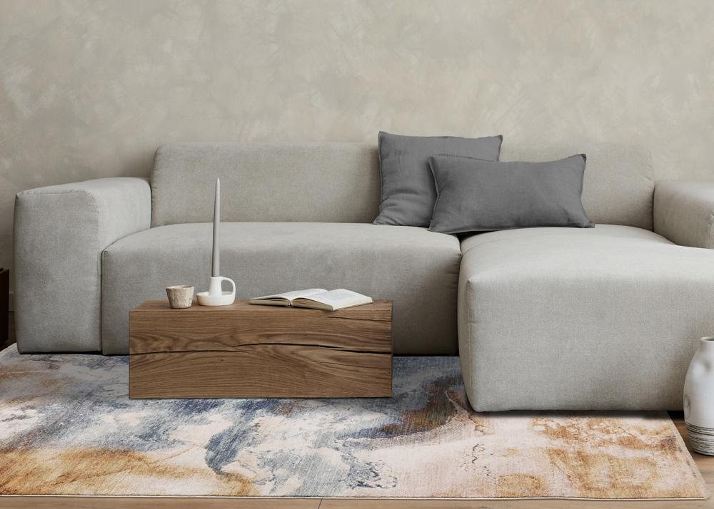 Kalora Interiors - Marisa Blue Orange White Granite Swirl Rug, 710in x 102in - G401/2717 240310 veiw 3