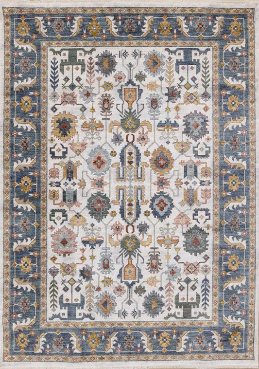 Kalora Interiors - Marisa Cream Modern Tribal Inspired Border Rug, 710in x 102in - G435/2717 240310 veiw 1