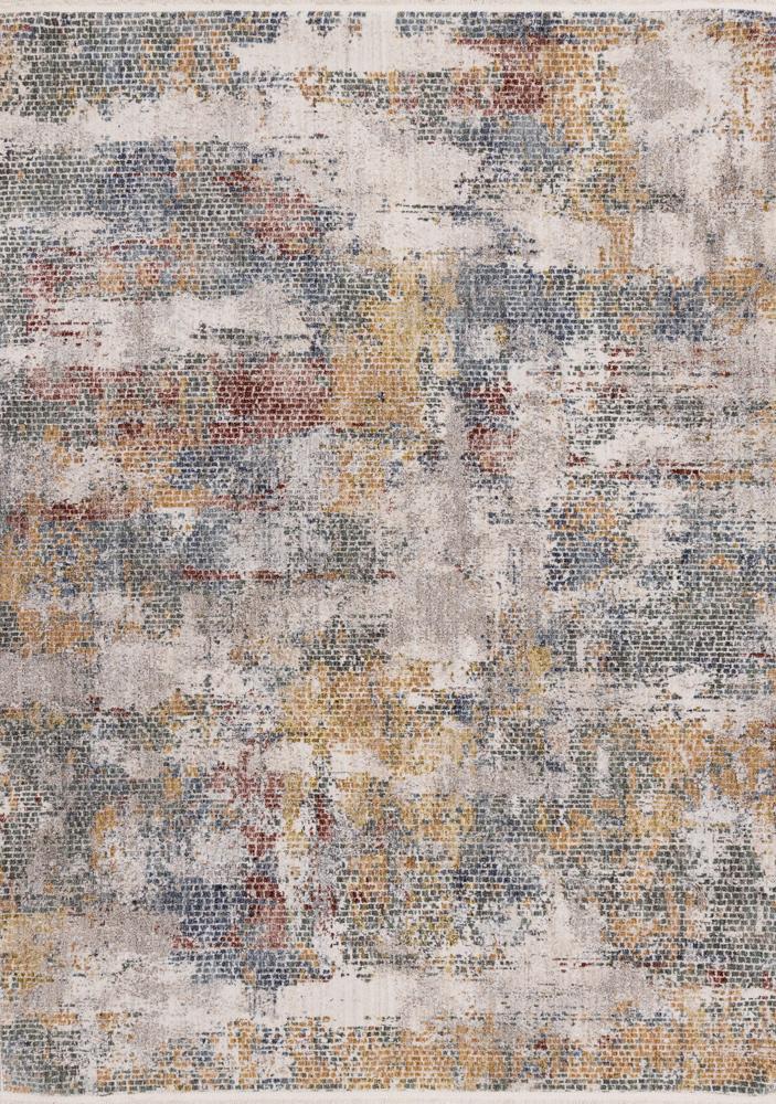 Kalora Interiors - Marisa Distressed Abstract Red Yellow Blue Plush Rug, 53in x 710in - G458/2787 160240 veiw 1