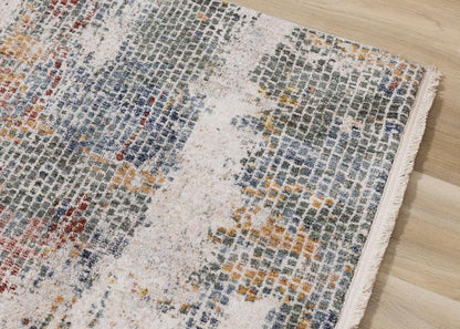 Kalora Interiors - Marisa Distressed Abstract Red Yellow Blue Plush Rug, 53in x 710in - G458/2787 160240 veiw 4