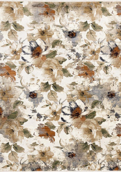 Kalora Interiors - Serene Warm Toned Floral Print Rug, 53in x 710in - G997/4989 160240 veiw 1