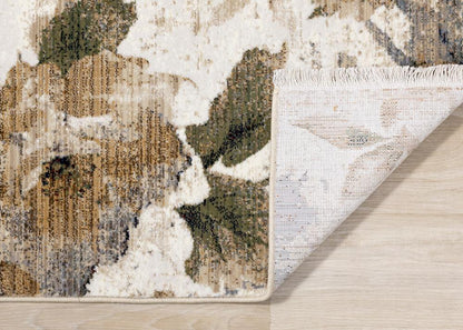 Kalora Interiors - Serene Warm Toned Floral Print Rug, 710in x 102in - G997/4989 240310 veiw 5