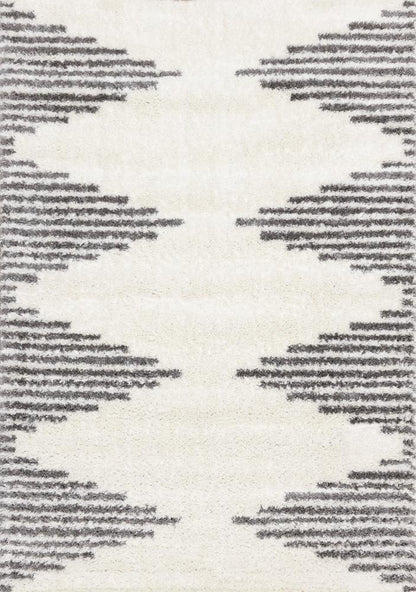 Kalora Interiors - Pascal Cream Grey Inverted Diamond Pattern Rug, 710in x 106in - H022/4131 240320 veiw 1