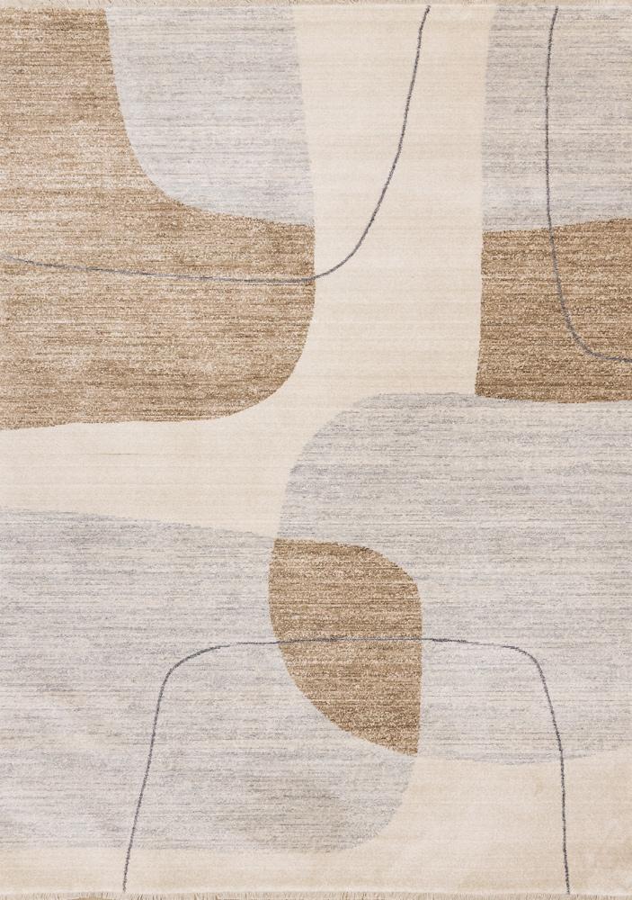 Kalora Interiors - Marisa Grey Brown Cream Geometric Rug, 53in x 710in - H347/2757 160240 veiw 1