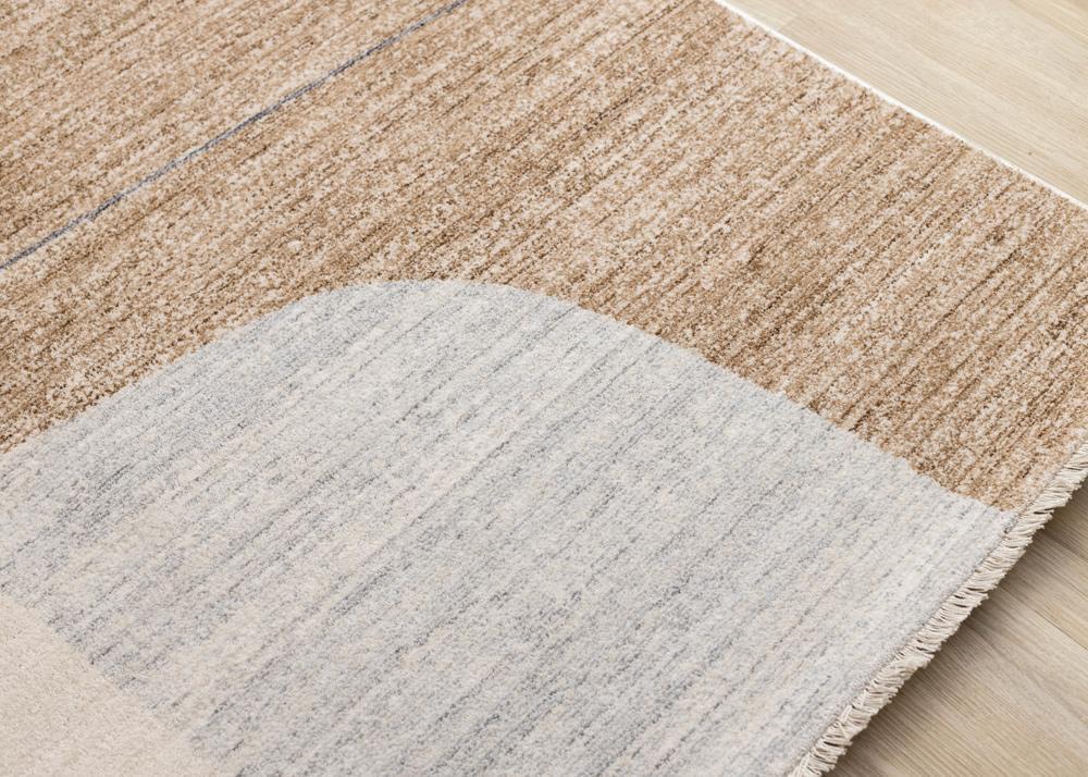 Kalora Interiors - Marisa Grey Brown Cream Geometric Rug, 53in x 710in - H347/2757 160240 veiw 4