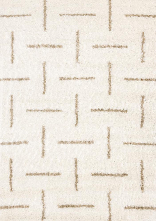 Kalora Interiors - Pascal Cream Beige Scattered Lines Rug, 710in x 106in - H640/3212 240320 veiw 1