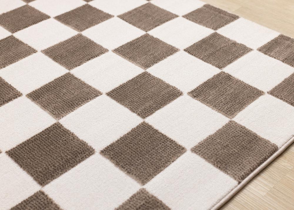 Kalora Interiors - Leo Brown White Checkers Rug, 710in x 106in - H774/9656 240320 veiw 4