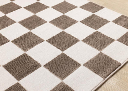 Kalora Interiors - Leo Brown White Checkers Rug, 710in x 106in - H774/9656 240320 veiw 4
