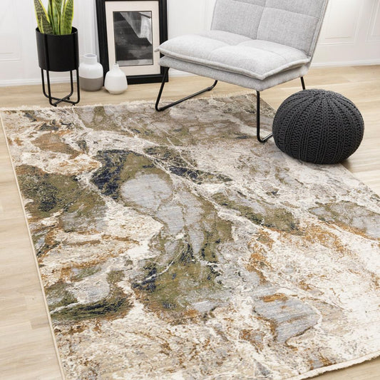 Kalora Interiors - Serene Multi Distressed Marble Rug, 53in x 710in - H782/4969 160240 veiw 2
