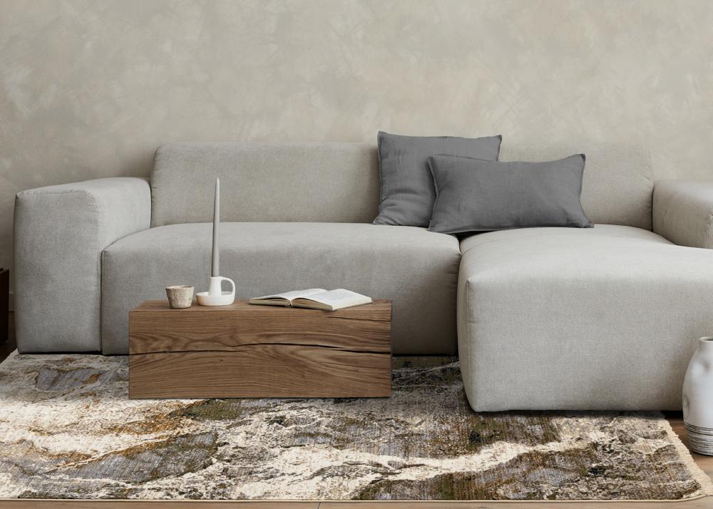 Kalora Interiors - Serene Multi Distressed Marble Rug, 710in x 102in - H782/4969 240310 veiw 3