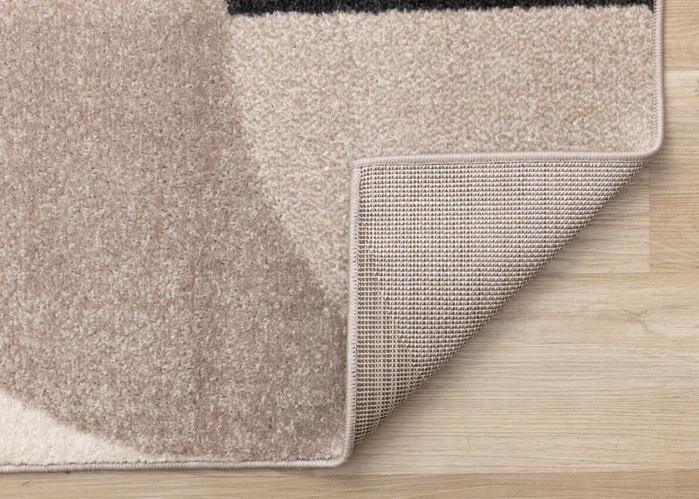 Kalora Interiors - Malibu Taupe Oxblood Cream Curvy Geometric Design Rug, 710in x 106in - H904/1343 240320 veiw 5