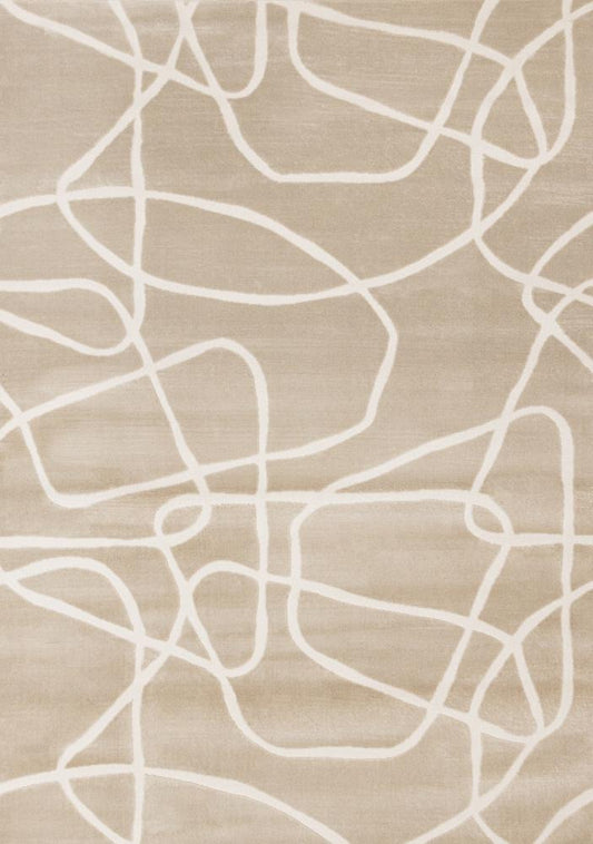 Kalora Interiors - Leo Beige Cream Organic Line Design Rug, 53in x 77in - H936/0151 160230 veiw 1